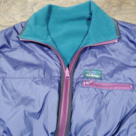 L.L. Bean Windbreaker Track Suit MEDIUM Vintage 90’s Pants Jacket Reversible Zip - Picture 4 of 15